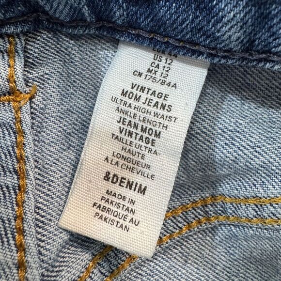 &Denim Vintage Mom Jeans Size 12 EUC - Picture 5 of 5